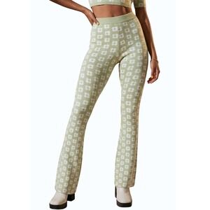 Princess Polly Flared Pants Size M Stretch High Rise Retro 70s Hippie Festival